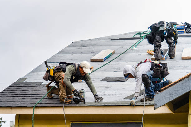 Professional Gutter Installation technician working in North Canton, OH